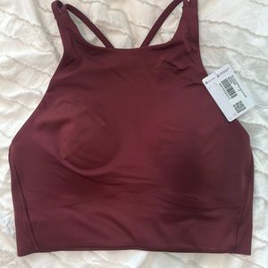 Lululemon like a cloud high neck bra in mulled wine
